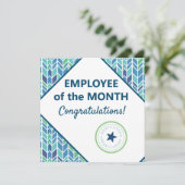 Werknemer van de maandelijkse erkenningskaart kaart (Staand voorkant)