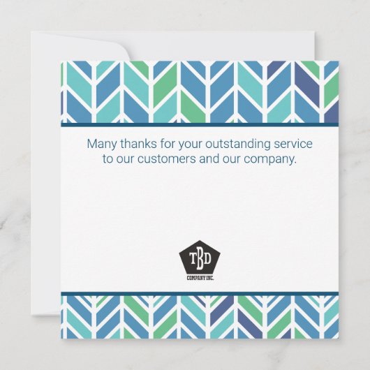 Werknemer van de maandelijkse erkenningskaart kaart (Achterkant)