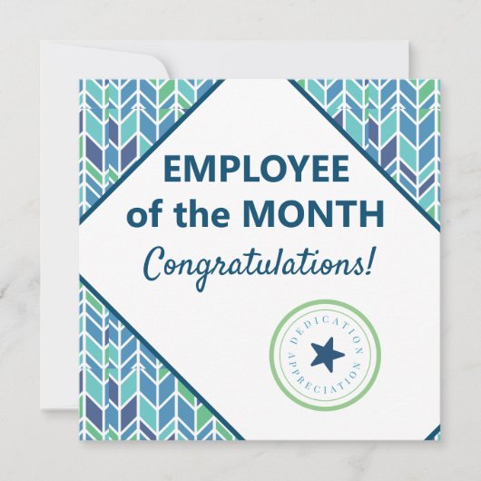 Werknemer van de maandelijkse erkenningskaart kaart (Voorkant)