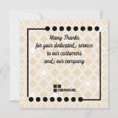 Werknemer van de maandelijkse erkenningskaart kaart (Achterkant)