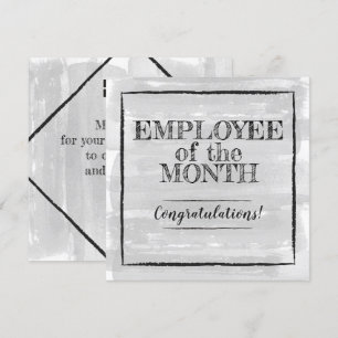 Werknemer van de maandelijkse erkenningskaart kaart