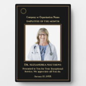 Werknemer van de maandelijkse Foto Logo Gold Award Fotoplaat (voorkant)