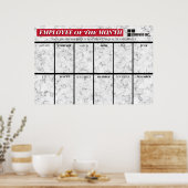 werknemer van de maandvertoning voor 4x6 foto's poster (Keuken)