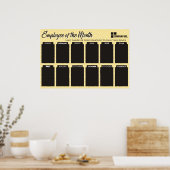 werknemer van de maandvertoning voor 4x6 foto's poster (Keuken)