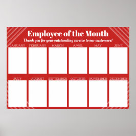 werknemer van de maandvertoning voor 4x6 foto's poster