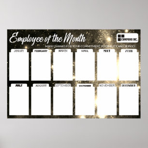 werknemer van de maandvertoning voor 4x6 foto's poster