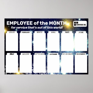 werknemer van de maandvertoning voor 4x6 foto's poster