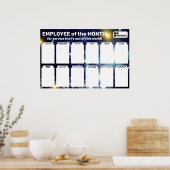 werknemer van de maandvertoning voor 4x6 foto's poster (Keuken)