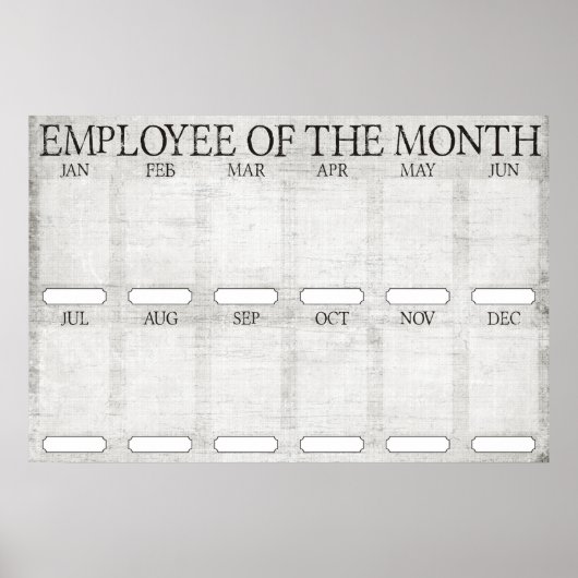 werknemer van de maandvertoning voor 4x6 foto's poster (Voorkant)