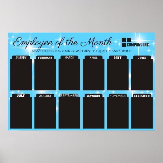werknemer van de maandvertoning voor 4x6 foto's poster (Voorkant)