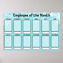werknemer van de maandvertoning voor 4x6 foto's poster