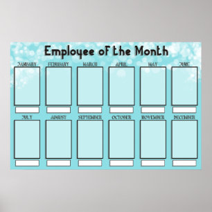 werknemer van de maandvertoning voor 4x6 foto's poster