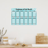 werknemer van de maandvertoning voor 4x6 foto's poster (Keuken)