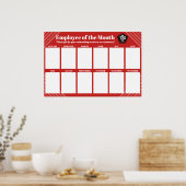 werknemer van de maandvertoning voor 4x6 foto's poster (Keuken)