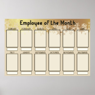 werknemer van de maandvertoning voor 4x6 foto's poster