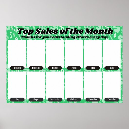 werknemer van de maandvertoning voor 4x6 foto's poster (Voorkant)