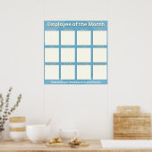 werknemer van de maandvertoning voor 5x5 foto's poster (Keuken)