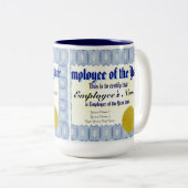 Werknemer van de Mok van het jaarcertificaat (Voorkant rechts)