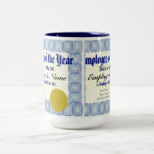 Werknemer van de Mok van het jaarcertificaat (Center)