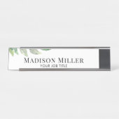 werknemer van de waterverf bureau naambordje (Voorkant)