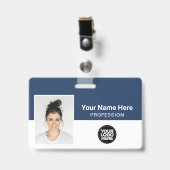 Werknemer van het Bedrijf, Naam, Logo, Persoonside Badge (Voorzijde met clip)