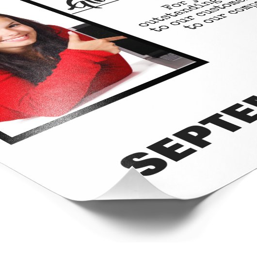 Werknemer van het certificaat van maandelijkse fot foto afdruk (Hoek)