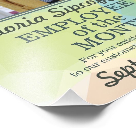 Werknemer van het certificaat van maandelijkse fot foto afdruk (Hoek)