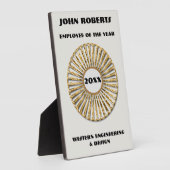 Werknemer van het Jaar Moderne Bedrijfs Erkenning Fotoplaat (Zijkant)