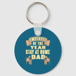 Werknemer van het jaar Thuisblijvende papa Funny h Sleutelhanger