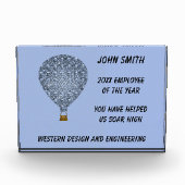 Werknemer van het jaar Warmluchtballonherkenning P Fotoblokken (Voorkant)