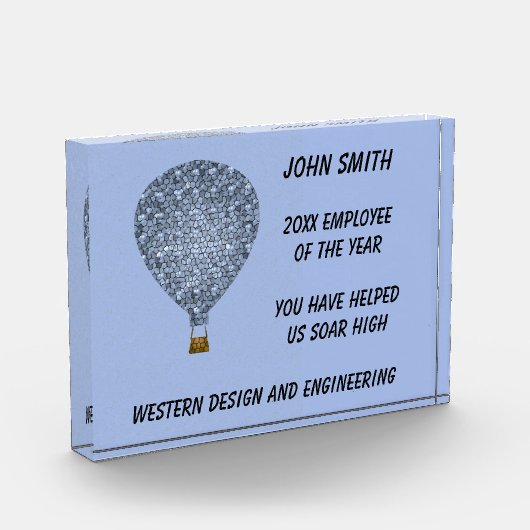 Werknemer van het jaar Warmluchtballonherkenning P Fotoblokken (Links)