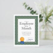 Werknemer van het Maand Certificaat (Staand voorkant)