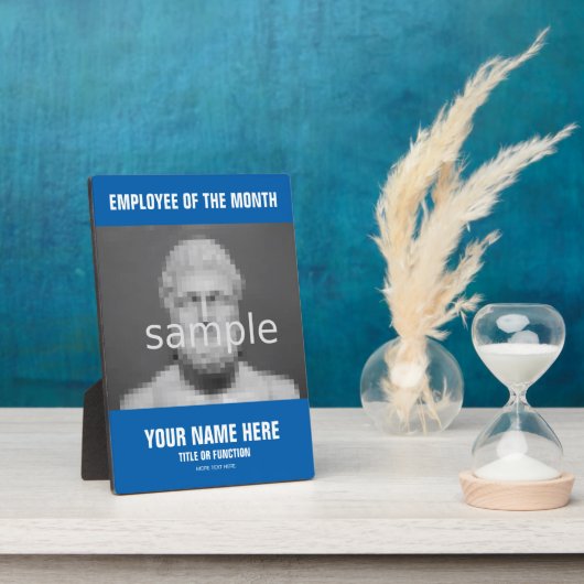 Werknemer van het plaatje van de maandherkenning fotoplaat (Zijkant)