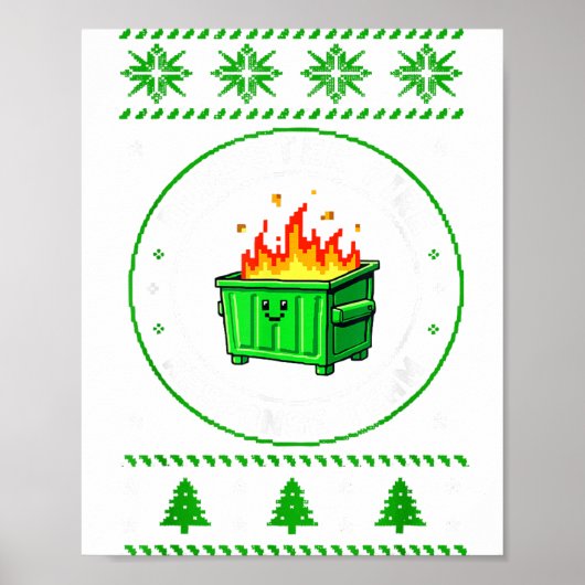 Werknemer vuilnisbak brand reactie team lelijk ker poster (Voorkant)