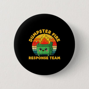 Werknemer vuilnisbak brand reactie team lelijk ker ronde button 5,7 cm