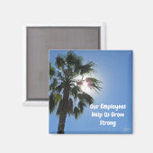 Werknemerbewakingspalm tropische bedrijven magneet (Voorkant / Achterkant)