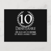 Werknemers 10 Jaar Bedrijfsjubileum Bedrijf Briefkaart (Voorkant)