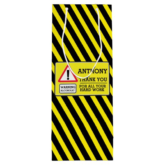 Werknemers danken je met een jervon-gebarentas wijn cadeautas (Achterkant)