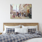 Werknemers die de Maison Paquin verlaten Canvas Afdruk (Insitu (Slaapkamer))