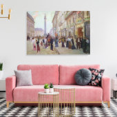 Werknemers die de Maison Paquin verlaten Canvas Afdruk (Insitu (Woonkamer))