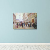 Werknemers die de Maison Paquin verlaten Canvas Afdruk (Insitu (Houten vloer))