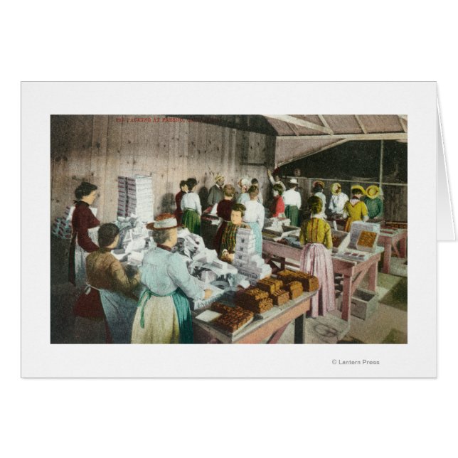 Werknemers die GoodiesFresno pakken, CA (Voorkant Horizontaal)