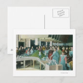 Werknemers die zaadstralen verpakken in Plant Briefkaart (Voorkant / Achterkant)