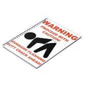 WERKNEMERS FLASHING MAAR CRACK AHEAD SHIRT NOTITIEBOEK (Linkerzijde)