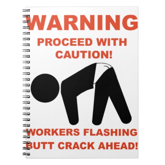 WERKNEMERS FLASHING MAAR CRACK AHEAD SHIRT NOTITIEBOEK (Voorkant)