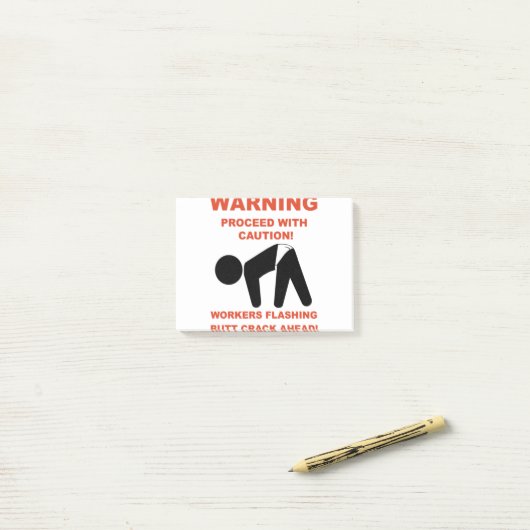 WERKNEMERS FLASHING MAAR CRACK AHEAD SHIRT POST-IT® NOTES (Op bureau)