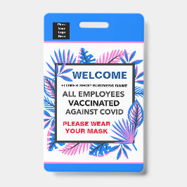 Werknemers gevaccineerde zakelijke Logo Badge