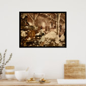 Werknemers in de katoenfabriek in Dahomey, MS 1898 Poster (Keuken)