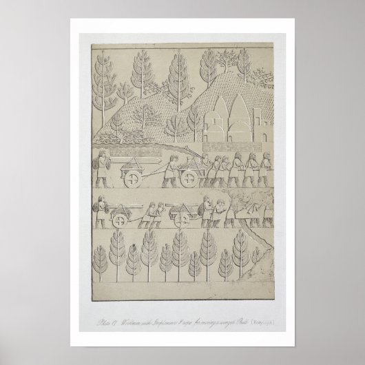 Werknemers met gereedschap en touwen voor het verp poster (Voorkant)