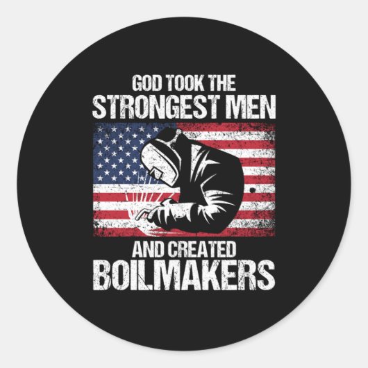 Werknemers Staalarbeiders Boilermaker Cadeau Ronde Sticker (Voorkant)